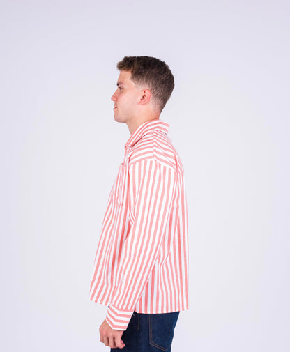 RESORT STRIPE SHIRT IN ORANGE