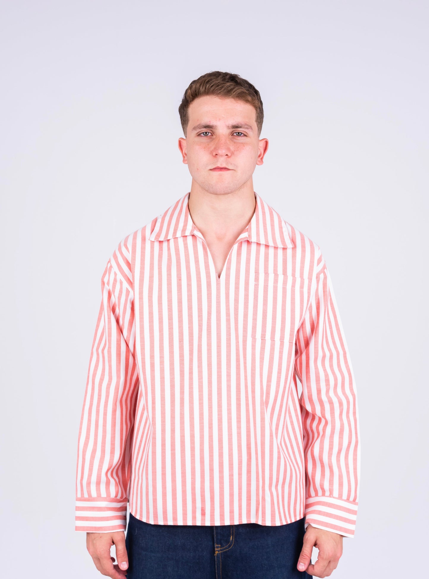 RESORT STRIPE SHIRT IN ORANGE