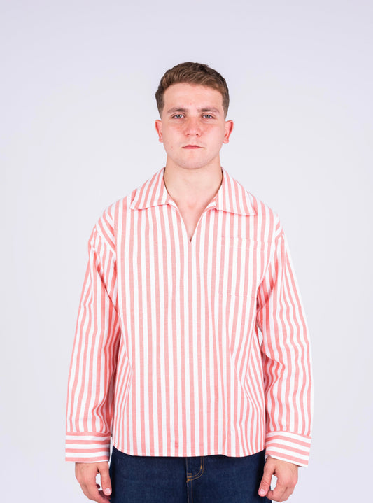 RESORT STRIPE SHIRT IN ORANGE