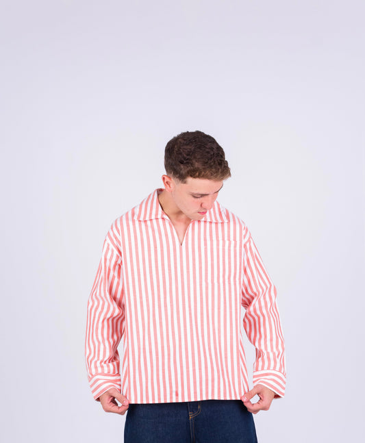 RESORT STRIPE SHIRT IN ORANGE